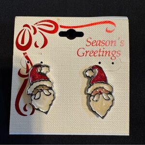 NWT Santa Claus Earrings Christmas Winter Holiday Earrings Studs